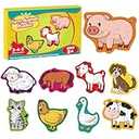 Quilinz 9 Packs Large Piece Jigsaw Puzzles for Toddlers 13,Kids Wild Animal Puzzle Ages 35,Baby Farm Dinosaur Puzzle,Preschool Educational Montessori Toys for 3 Year Old,Kindergarten Matching Puzzle , Pack of 2