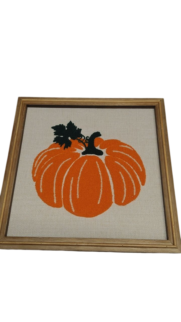 Holiday Home 11.8 in Wood Wall Sign Pumpkin