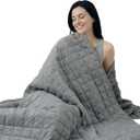 Smart Queen Weighted Blanket for Adults and Couple (King Size 78x85, 25lbs) Large Soft Heavy Blanket Machine Washable for Fall, Bedding with Premium Glass Beads (78x85 | 25lbs Grey)