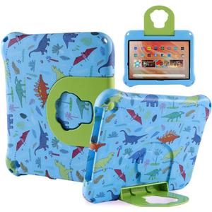 Dinosaur Fire HD 10 2021 2023 Tablet Case Kids Pro Tablet Cover for Boy Girl EVA Kid-Proof case with Stand Handle Shockproof Kid-Friendly Durable Case (KL)