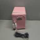 Skincare Fridge - 4L Makeup Fridge for Refrigerating Makeup, Skincare and Food, Mini Fridge for Bedroom, Office and Car, Cooler and Warmer, Beverage Cooler, Leather Pink