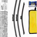 3 wipers 28"+28" +11" Front Wiper Blades Replacement for Ford Escape 2013-2019,Windshield Blade & Back Rear Window Blade & Washer Tablets Pinch Tab