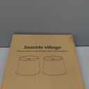 Lampshades Set of 2, Drum Lampshades 11.6" Top x 12.6" Bottom x 9.8" High, Seaside village Medium Lampshades (Spider Fitter), Beige Lampshades Natural Linen Hand Crafted, Easy Assembly Required