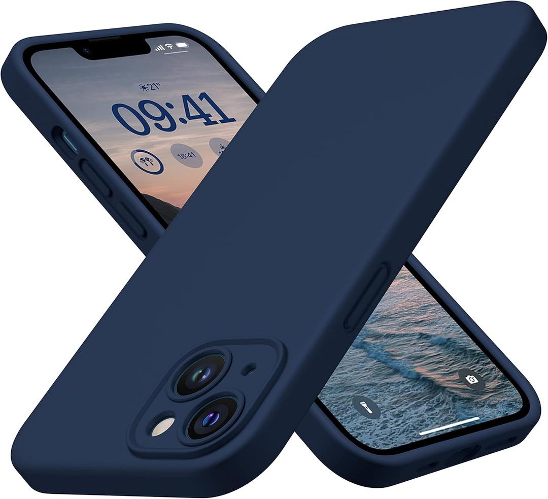 CellEver Heavy-Duty Silicone Case for iPhone 14 [Camera Protection] [Anti-Oil Coating] Military Drop Protection, Soft Scratch-Free Interior, Navy Blue