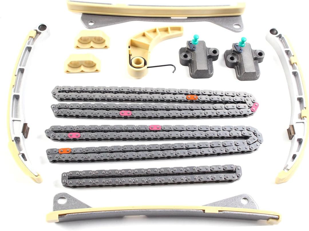 Engine Timing Chain Kit Fit for Hyundai Azera Santa Fe 2012-2019Genesis G70/G80/G90 2017-2021, Kia Cadenza K900 Sedona Sorento 2013-2021 3.3L 3.8L 24321-3L100 24410-3CGA3