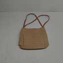 Lightweight Knitted Straw Bag Bucket Handbag for Women for Beach and Outdoor Picnics Light Beige
