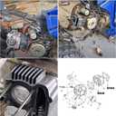 RANSOTO 80cc Engine Rebuild Kits Piston Cylinder Top End Kit Compatible with Yamaha 1985-2008 Badger YFM 80 Raptor 80 Grizzly 80 Moto 4 Replace 22K-11311-02-00