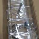 Condiment Tray with Stainless Steel 5 Spoons, 5 Forks and 1 Clip, Chilled Condiment Server, Condiment Server, Bar Garnish Holder on Ice, Bar Accessories Fruit and Salad with Removable Trays and Lid