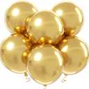 18 Inch Metallic Gold Balloons - 35Pcs Large Thick Gold Balloons Big Round Chrome Gold Latex Balloons for Birthday Baby Shower Wedding Graduation Gold Themed Party Decorations