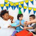 Tiamon 5 Pcs Yellow Cartoon Birthday Party Decorations Yellow Banana Triangle 49.2 ft Flag Pennant Banner Garland Streamer for Birthday Baby Shower Cartoon Themed Party Supply