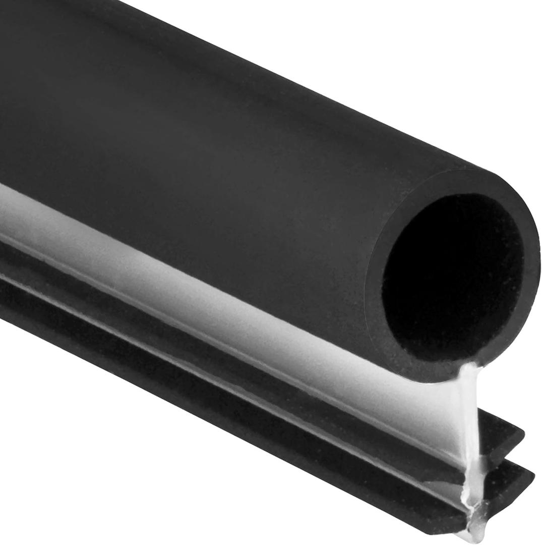 Window Weatherstrip Seal 1/4" Bulb Bubble Kerf Mount 4 Colors & 6 Length Options (Black)