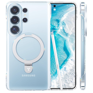 TORRAS Ultra Slim for Samsung Galaxy S26 Ultra Case Clear with Magnetic Stand, [Never Yellow] [Fit for MagSafe] [Openedge]Frameless Thin Minimalist for S26 Ultra Case with Kickstand, Hard Protection