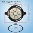 Upgraded Pool Pump Basket Cover,Replacement Pool Pump Lid Compatible with Splapool Pureline Deluxe Above-Ground In-Ground Pool Pumps, Fit for 0.75 hp 1 hp 1.5 hp Pump 72728,72729,72730 with O-Ring