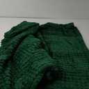 Dark Green Throw Blanket 50"70" Decorations Fleece Super Soft Plush Fuzzy Cozy Blanket with Square 3D Jacquard Grid Design Luxury Lightweight for Couch Sofa Chair