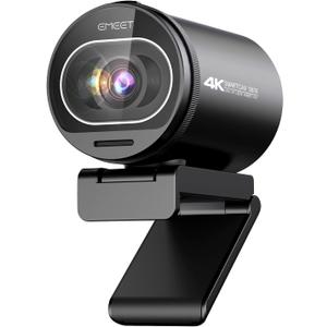 EMEET S600 4K Webcam for Streaming - Sony 1/2.55'' Sensor, PDAF Autofocus, 1080P@60FPS, 2 Noise Reduction Mics, Built-in Privacy Cover, 73 FOV, Streaming Camera for Live Commerce/Gaming/Beauty