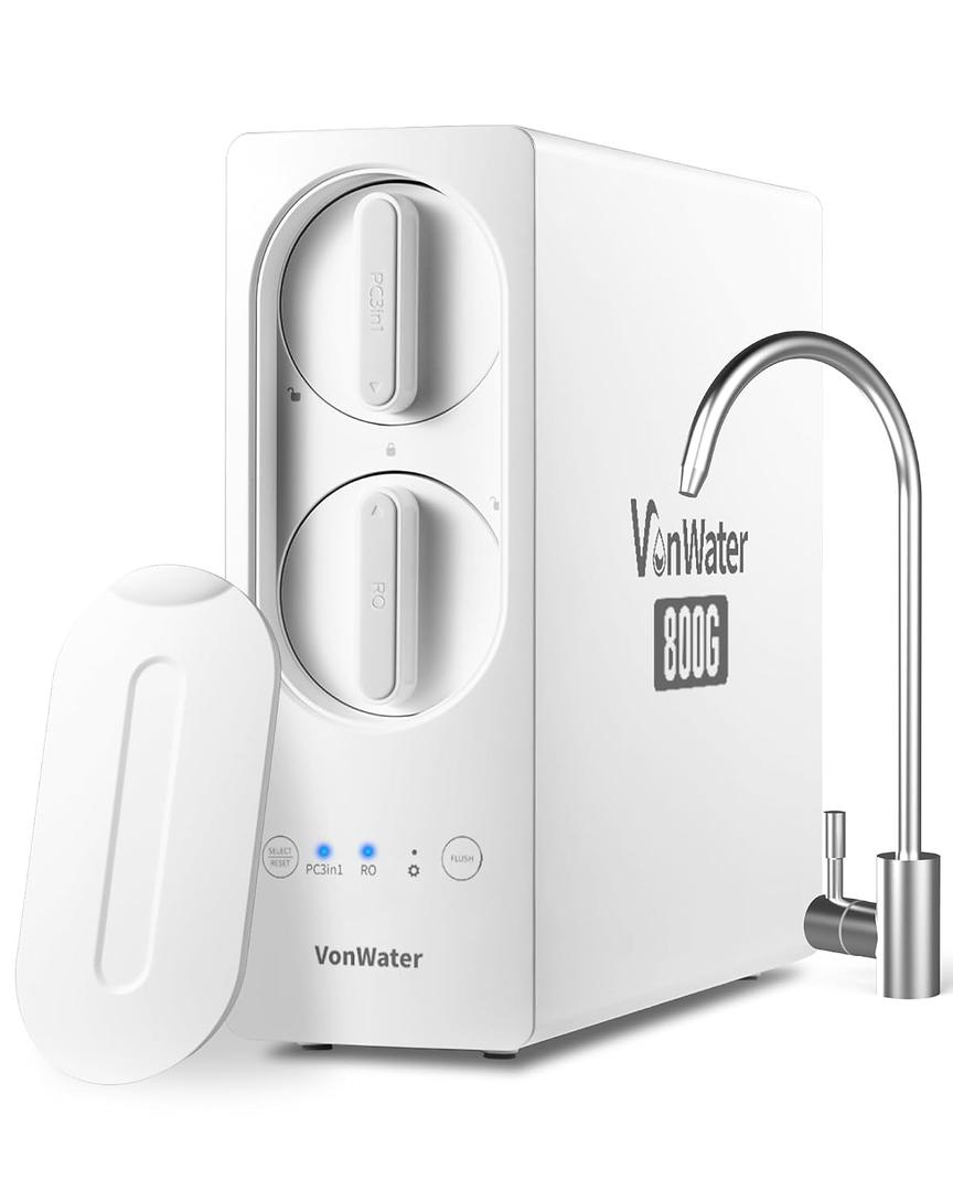 800GPD Under Sink Tankless Reverse Osmosis System,7-Stage RO Water Filtration System, NSF/ANSI 372 Certified RO Drinking Water Filter, FCC Listed, Reduce TDS,PFAS,Odor, 2:1 Pure to Drain