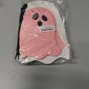 2 x 2 Pack Pink and White Halloween Ghost Garland Banner, Ghost Halloween Party Banner Decorations Indoor for Haunted Mansion Mantle Home Decor