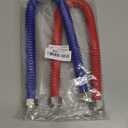 Roastove 24inch Stainless Steel Corrugated Water Heater Connector, 3/4" FIP x 3/4" FIP, Hot and Cold Color Coded, Flexible for Female Iron Water Pipes Fitting,24" Length (2 Packs)