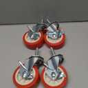 3 Inch Heavy Duty Stem Casters Swivel Wheels with Brake - 3/8" -16 x 1-1/2" (Stem Diameter 3/8", Stem Length 1-1/2"),Set of 4 with Locking Threaded Stem Caster Wheels - Load 600lbs
