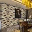 20-Pack 104 Sq.Ft 3D Wall Panels Peel and Stick 3D Faux Brick Wallpaper Peel and Stick Yellow Brown Faux Stone Wall Panel Foam Brick Self-Adhesive 3D Wallpaper