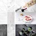 Meking 3pcs 34inx22in Photo Backdrops, Double Sided Marble Wood Cement Texture 2 in 1 Background Paper Photography Props for Flat Lay, Food Tabletop Product Fashion Ins Style Blog Photo Shooting