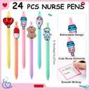 Baderke 6 Set Employee Appreciation Gifts Include Thank You Staff Mug Gift Set 12 oz Appreciation Mugs Inspirational Pens Tags for Employee Staff Team Group (Pink Blue,Nurse-1)