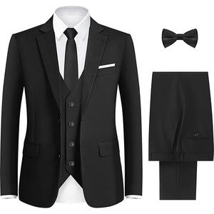 ELPA ELPA Men's Suit with Stretch Fabric 3-Piece Slim Fit Suit with 3 Fit Options (Short/Regular/Tall), XL