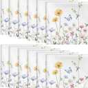 Floral Butterfly Napkins, 1818 Inch French Country Dinner Cloth Napkins Set of 12, Washable Cotton Soft Absorbent Square Napkins for Dining Kitchen Party Wedding Decoration