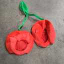 Funny Cherry Hat Cute Hat Novelty Plush Hat Cherry Party Hat Dress Up Hat for Halloween Costume Cosplay Party, Pack of 2