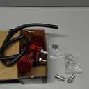 Universal Polish Baffled Reservoir Oil Catch Can Kit with Breather Filter Aluminum Red