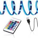 LED TV Backlight,SMY USB LED Strip Light,RGB Multi-Colour LED Light Strip Kit Waterproof IP65, 60LED with Wireless Remote Controller for TV/PC/Laptop Bias Lighting (6.56Ft)