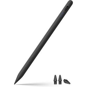 Stylus Pen for ipad 2018-2025, USB-C Fast Charging Pencil, Pixel-Perfect Tilt Sensitivity for iPad 11/10/9/8/7/6/A16, iPad mini 7/6/5, iPad Air M3/2 11"/13"/5/4/3, iPad Pro M5/4 13"/12.9″/11″ Black