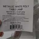 Style Craft Metallic White Poly Table Lamp