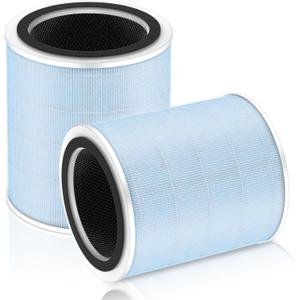 Core 400S Smoke Remover Replacement Filter for LEVOIT Core 400S Smart WiFi Air Purifier, 4-in-1 HEPA Activated Carbon Filter, Core400S-RF-SR (LRF-C401-BUS), Blue, 2 Pack