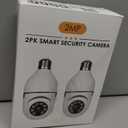 Light Bulb Security Camera, 2K Wireless Camera for Light Bulb Pet Camera, 360  PTZ Light Socket Security Camera with Motion Detection Auto Tracking (2Pack 5GHz & 2.4GHz with 32GB SD Card)