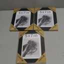 5x7 Picture Frame 3 Pack - Black Woodgrain, Solid Wood & HD Tempered Glass, Table Display or Wall Hanging