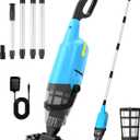 Pool Vacuum for Above Ground Pool, 2026 Upgraded Handheld Pool Vacuums W/4-Section Aluminum Pole & 18 Gal/Min Suction, Cordless Rechargeable Vacuum Cleaner Pool Vacuum for Inground Pools
