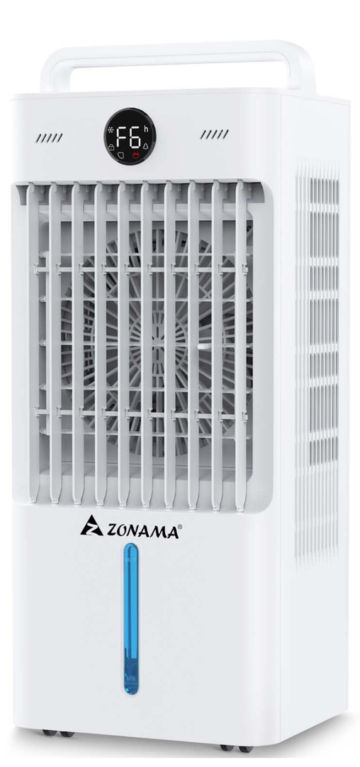 Z ZONAMA Swamp Cooler, 3-IN-1 Evaporative Air Cooler with Display & Remote, Windowless Portable Air Conditioners with Ice Cooling, 12H Timer, 6 Speeds, 60° Oscillation, Air Cooler Fan for Home Office