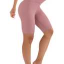 Laite Hebe Biker Shorts Women High Waisted Tummy Control- 5"/8"/Capri, Ultra-Comfort for Workouts, Yoga & Daily Wear (Pink, S)
