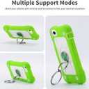 for iPhone 8 Plus/7 Plus Case,iPhone 6 Plus Case/iPhone 6s Plus case 5.5 Inch with Ring Stand, with 2 Pack Glass Screen Protector Heavy-Duty Grade Phone Cover (Guava)