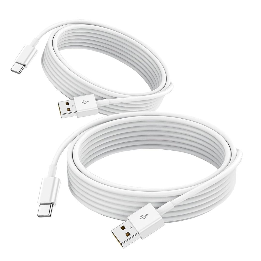 2 Pack Car Carplay Cable for iPhone 15/iPhone 16 16e 15 Pro Max 15 Plus Carplay USB A to USB Type C Cord,iPad USB C Cable iPad 10th Gen, Galaxy Note 10 S10,LG Phone Charger Charging Data Transfer Cord (3 Feet, White)