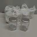 Hexagon Glass Jars by Nellam - 6oz, 24 Pack. Includes 48 Chalk Sticker Labels and 2x Chalk Pen. DIY Jars for Canning, Party Favors, Jams, Sauces, Herbs, Spices. (Silver Lid - 24 Pcs)