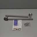 Nolimas Brushed Nickel Bath Towel Bar Single Bars Towel Rack Rod Classic Wall Mounted SUS304 Stainless Steel Bathroom Towel Holder Toilet Kitchen Towel Shelf Single Layer,24 inches