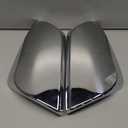 X AUTOHAUX 1 Pair Exterior Triple Chrome Plated Half Mirror Cover Cap Overlay for Chevrolet Impala 2014-2020