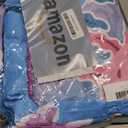 HOSIMA Axolotl Bedding Set Pink and Blue Axolotl Pattern Kawaii Twin Fitted Sheet Set for Kids Bedroom Decor,1 Fitted Sheet+2 Pillowcases