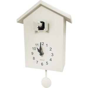WALPLUS Modern Cuckoo Clocks for Wall Hourly Chiming Coo Coo Clock Volume Adjustable Cookoo Clock Removable Pendulum Christmas Cuckoo Gift White Interior Decoration WALPLUS Modern Cuckoo Clocks for Wall Hourly Chiming Coo Coo Clock Volume Adjustable Cookoo Clock Removable Pendulum Christmas Cuckoo Gift White Interior Decoration