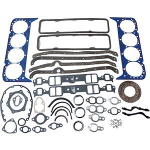 Overhaul Gasket Adapter Kit Full Set Overhaul Gasket 260-1000 for Small Block Chevy 327 350 Intake Exhaust Gasket Seal Repalcement