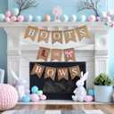 Boot or Bows Gender Reveal Banner, Boy or Girl Burlap Banner Gender Reveal Decorations, Baby Shower Party Decorations, Boots Or Bows Party Decoration Sign