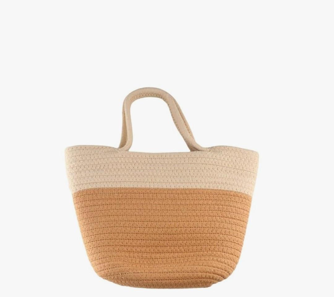 Women Tote Bag Weave Bags Handbag, Trendy Casual Bucket Bag, Striped Shoulder Handbag Weaving Straw Bag