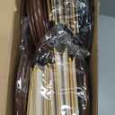 Geelin 30 Pack Flower Paper Gift Bag - Bouquet Portable Flower Handbag Waterproof Box with Handles for Arrangements - Wedding Gift Florist Bag for Valentines (Novel, Black, Pink, White)